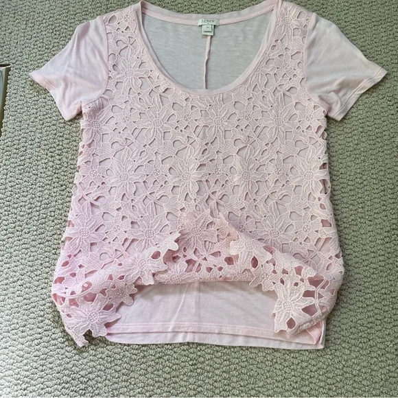 J.Crew Factory Lace Front Top - Picture 4 of 7